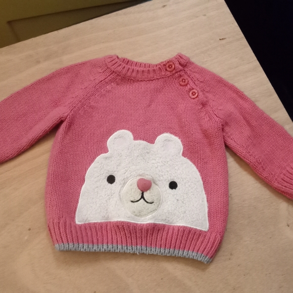 6-12m Joe Fresh Baby by Bebe Pink Knitted Sweater - Picture 1 of 6